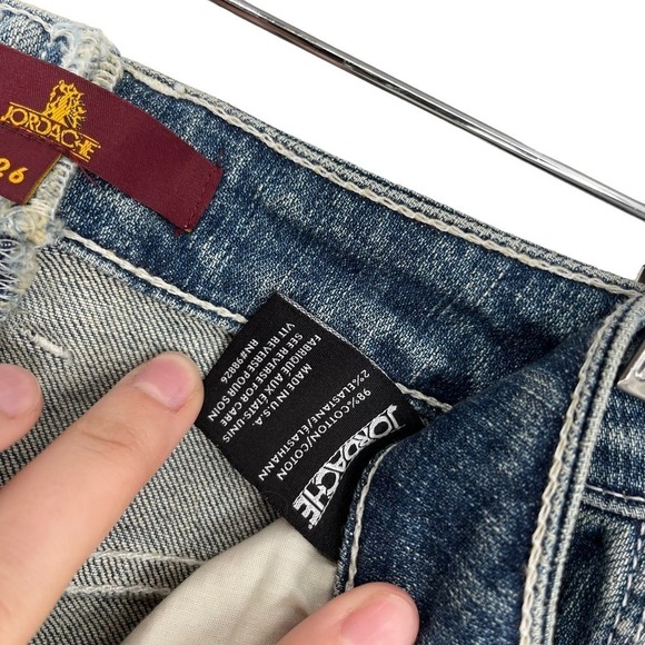 Y2K Jordache Skinny Jeans Vintage Crop 2-Tone Mid Rise 26 - Picture 12 of 12